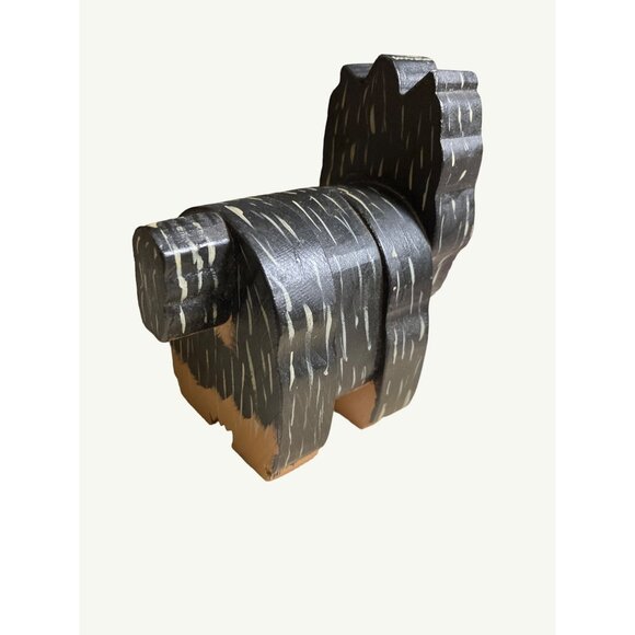 Hand-Painted Wooden Yorkshire TerrierDog Figurine With Pink Bow - Picture 11 of 11